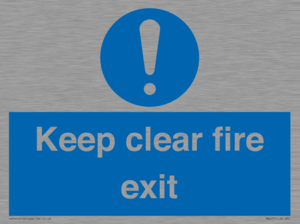 Keep Clear Fire Exit